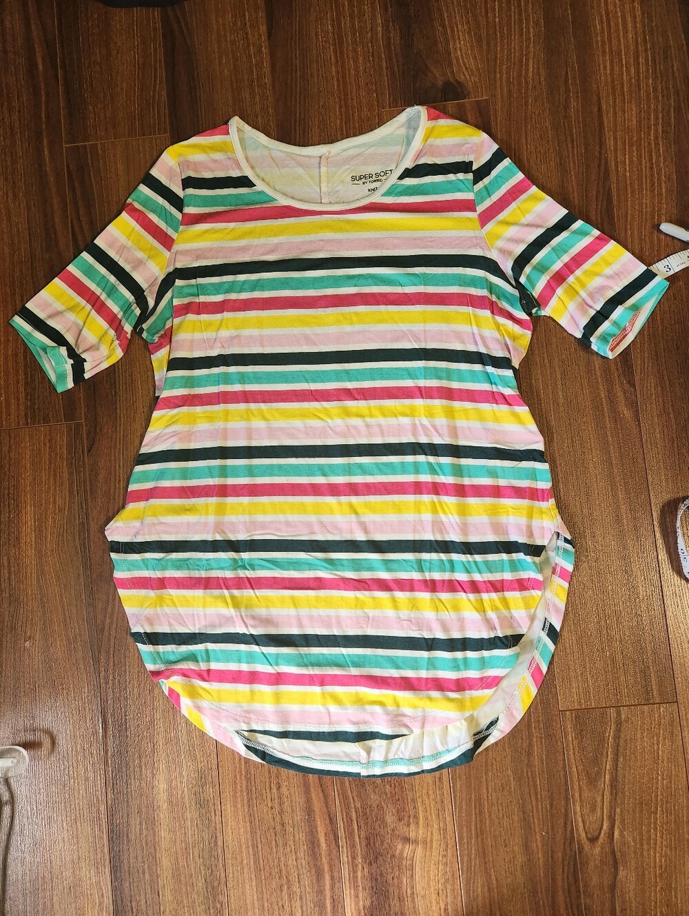 Torrid Super Soft Multicoloured Striped Favourite Tunic MEDIUM